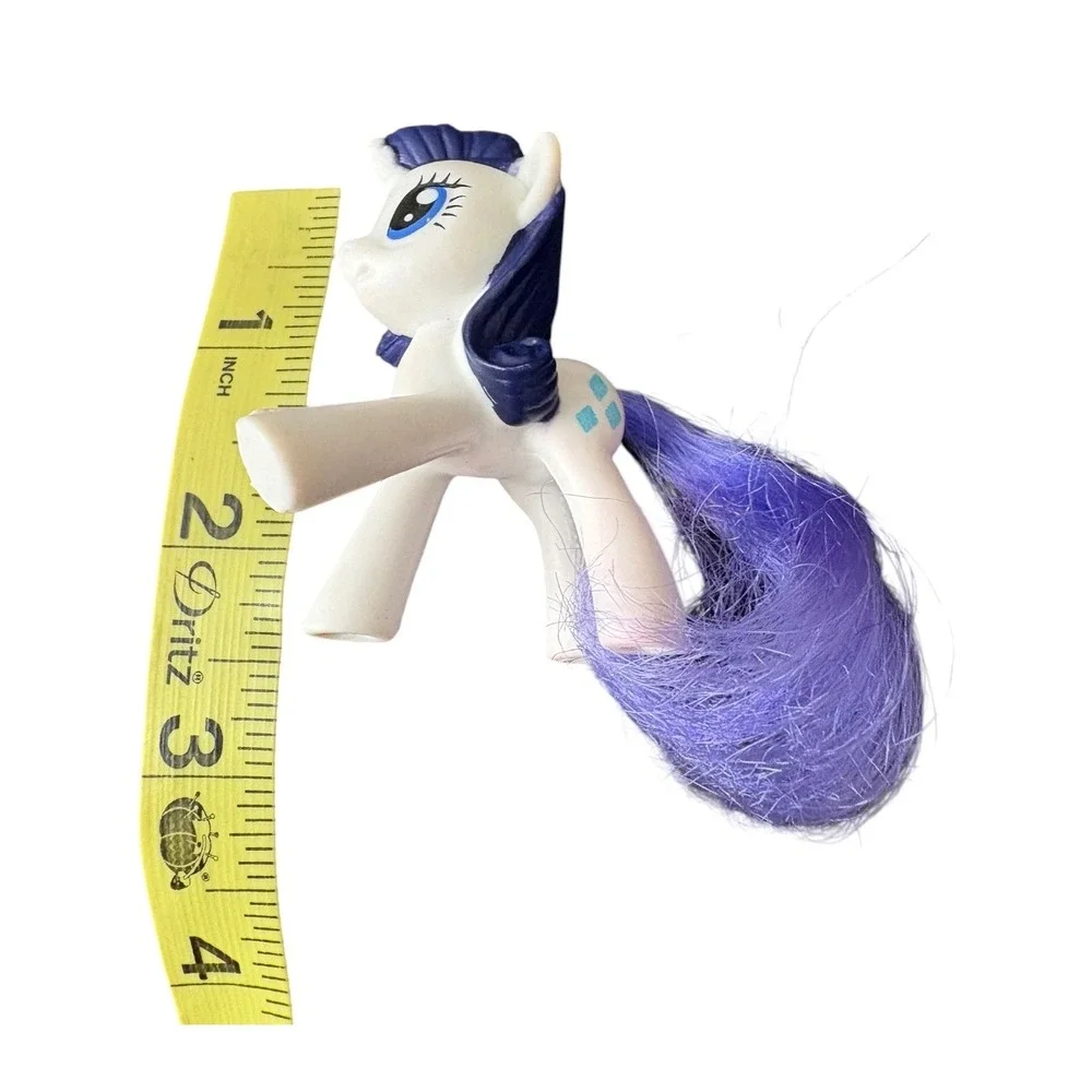My‎ Little Pony Rarity McDonald's Happy Meal Figure White Unicorn Purple Hair 3